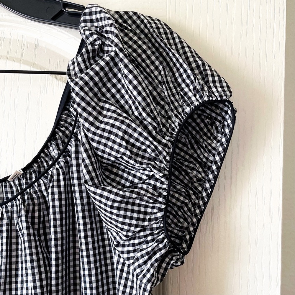 Doen Julia Dress Mini Black White La Maddalena Gingham Medium EUC - Picture 5 of 13